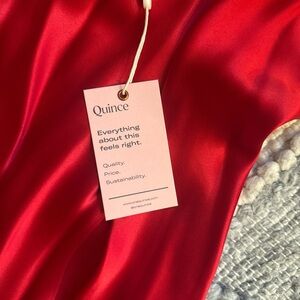 Quince Washable Red Silk Dress Midi New with tags size medium